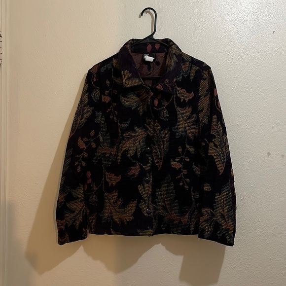 First Option Jackets & Blazers - First Option black with pattern, heavyweight jacket. Size Large.